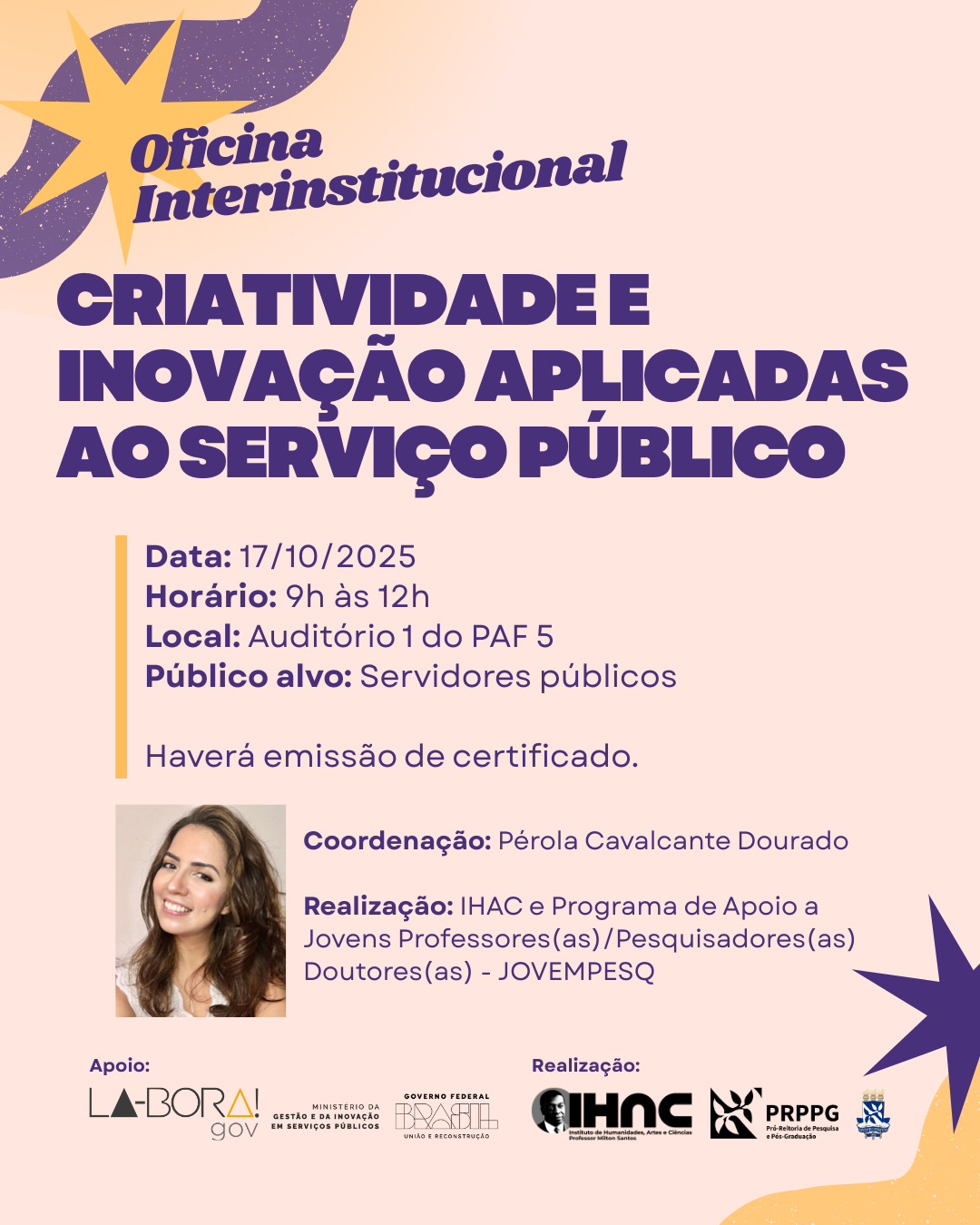 Oficina Interinstitucional - Criatividade e inovação aplicadas ao serviço público