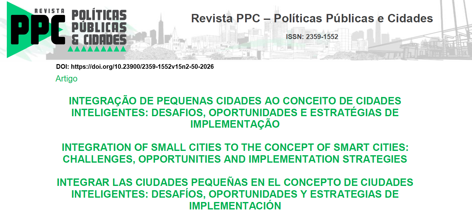 Integração de pequenas cidades ao conceito de cidades inteligentes: Desafios, oportunidades e estratégias de implementação